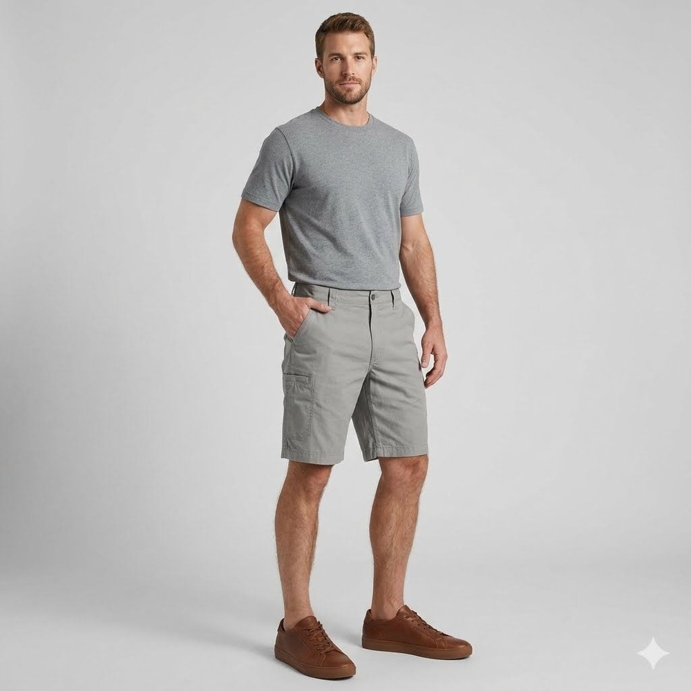 Carhartt Mens Relaxed Fit Ripstop Cargo Shorts Gray Size 38 Workwear Casual